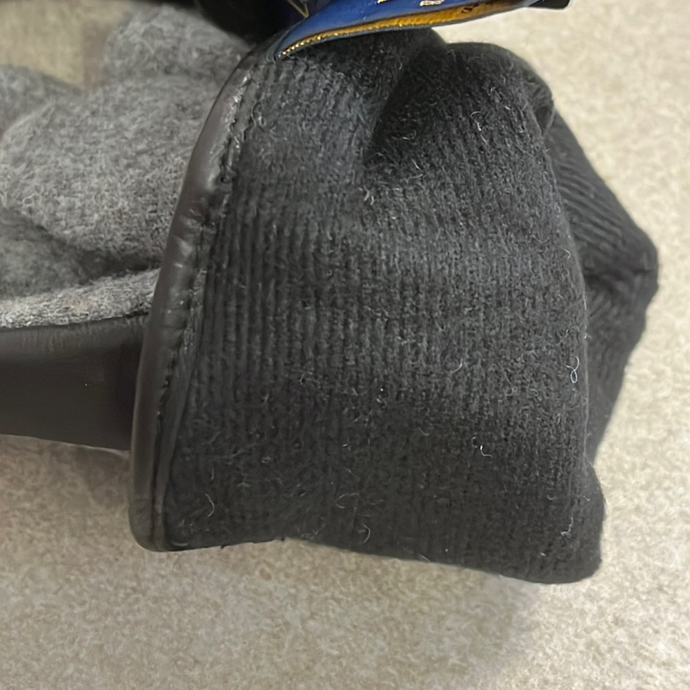 Polo Ralph Lauren Gloves Leather Wool fleece touch screen Winter Mens XL - Picture 7 of 12